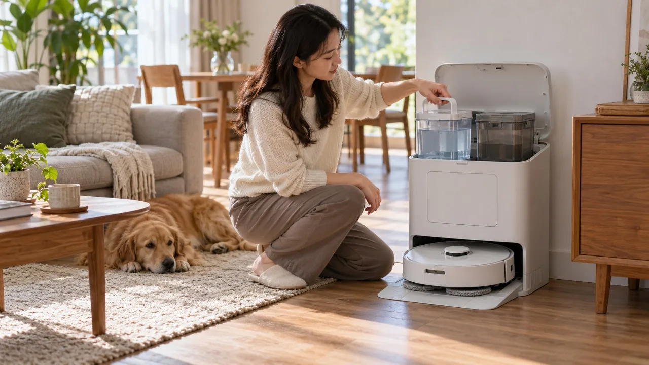 Trạm sạc tự đổ rác và tự giặt giẻ lau trên robot hút bụi: Có thực sự cần thiết?