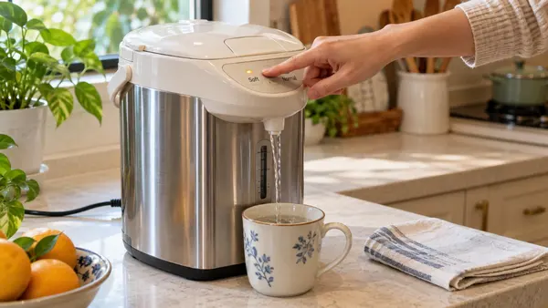 Hai chế độ rót Soft và Normal trên bình thủy điện: Tránh bắn nước nóng thế nào?