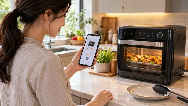 Lò chiên không dầu kết nối app điện thoại: Điều khiển từ xa có thực sự tiện và an toàn?
