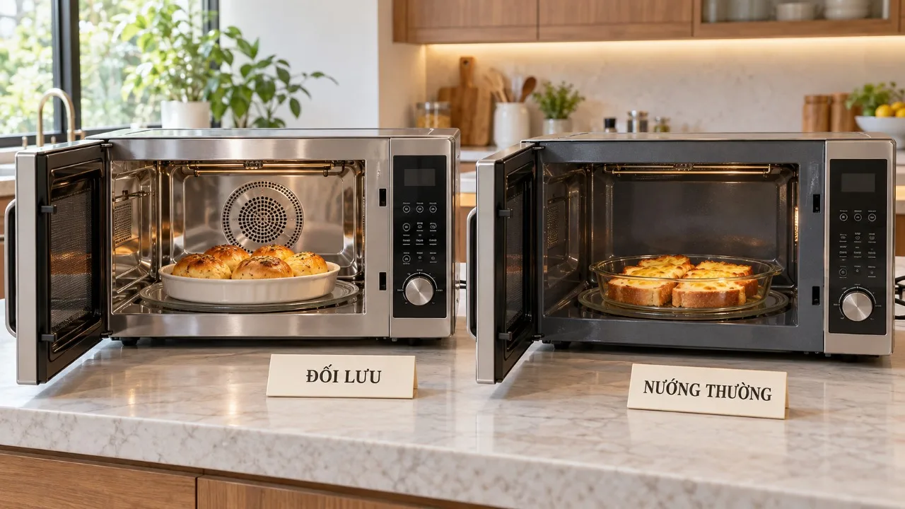 Lò vi sóng nướng đối lưu (Convection): Khác gì lò vi sóng có nướng thường?