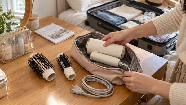 Tay cầm gập và dây điện xoay trên bộ máy tạo kiểu tóc: Gọn để mang đi du lịch nhưng cần lưu ý gì?