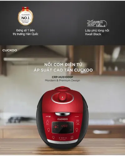Nồi cơm điện tử cao tần Cuckoo CRP-HUS1000F/BKRDVN 1.8L