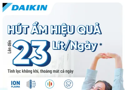Máy lọc không khí hút ẩm Daikin JPF12AV2