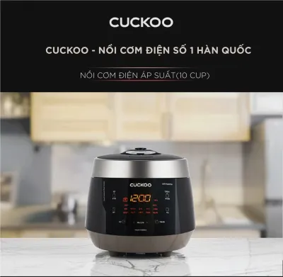 Nồi cơm điện tử áp suất Cuckoo CRP-PK1000S/BKCGVNCV Vàng Đen 1.8L
