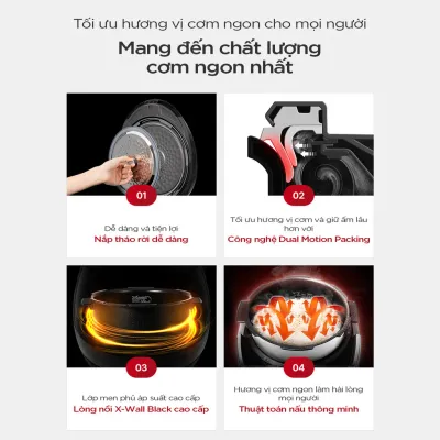 Nồi cơm điện tử cao tần Cuckoo CRP-AHBC1000F/GRGRCRCKV 1.8L