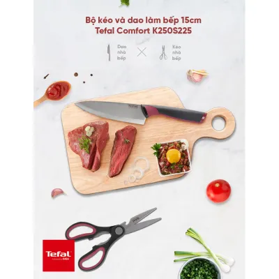 Bộ kéo và dao làm bếp 15cm Tefal Comfort K250S225