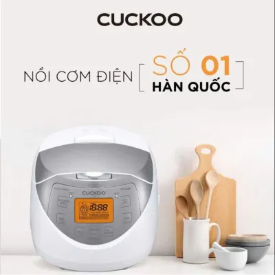 Nồi cơm điện tử Cuckoo CR-0631F/WHSIVNCV Trắng Bạc 1.0L
