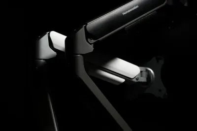 Giá đỡ màn hình đôi Hyperwork T6 Pro Dual HPW-T6P.Dual.V2-SLV Trắng xám