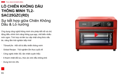 Lò chiên không dầu Toshiba TL2-SAC25GZC(GR)