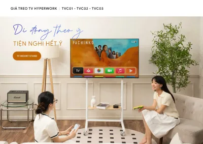 Giá treo tivi di động Hyperwork Era Stand HPW-TVC03-BLK Đen