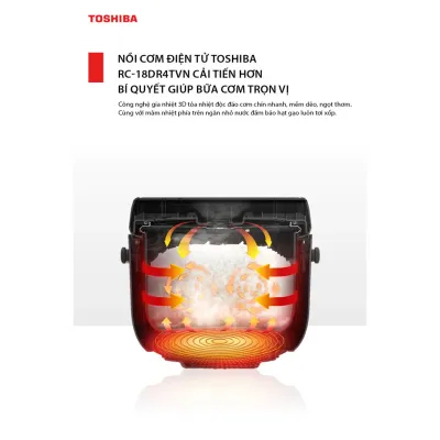 Nồi cơm điện tử Toshiba RC-18DR4TVN(W)