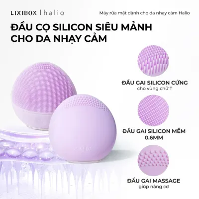 Máy rửa mặt Halio Sensitive Facial Cleansing & Massaging Device Purple Rain Limited Edition