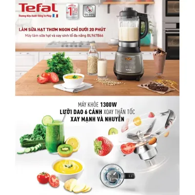 Máy làm sữa hạt sinh tố Tefal BL967B66 1300W