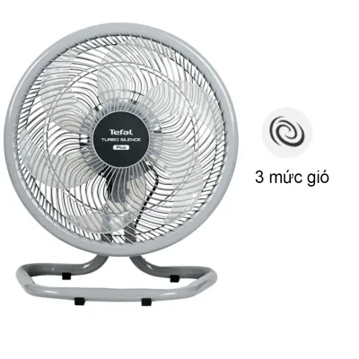 Quạt sàn Tefal TB Silence Plus VH686790 Xám Cánh Trắng