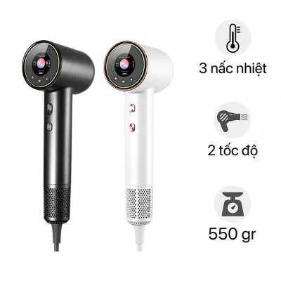 Máy sấy tóc ion âm Halio Hypersonic Hair Dryer Space Grey