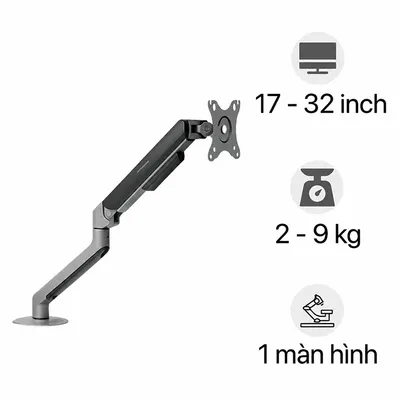 Giá đỡ màn hình Hyperwork T6 Pro HPW-T6P.V2-GRY Đen xám