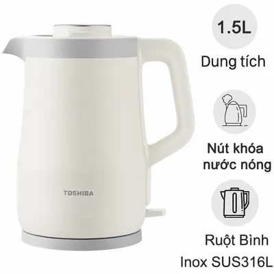 Ấm siêu tốc chống tràn Toshiba KT-15DRTVN(W)