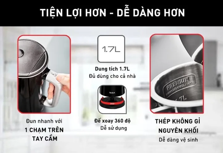 Ấm siêu tốc Tefal KO850810 - ảnh 6