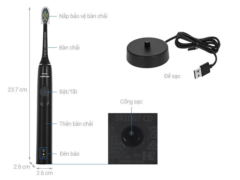 Bàn chải đánh răng điện Philips Sonicare HX3671/54 - ảnh 3