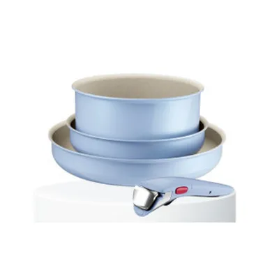 Bộ 3 nồi chảo cán rời Tefal Ingenio Serenity L8274S04 - xanh dương