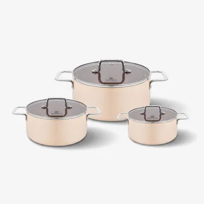 Bộ 3 nồi chảo cán rời Tefal Ingenio Serenity L8304S04 - hồng