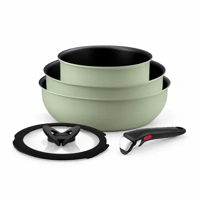 Bộ 3 nồi chảo cán rời Tefal Ingenio So Delicious L825S524 - xanh lá