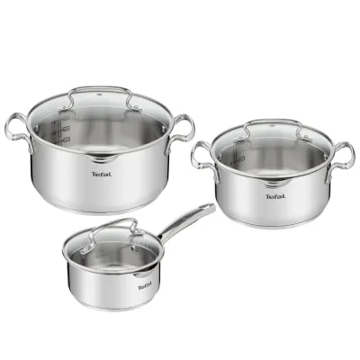 Bộ 3 nồi inox Tefal Duetto Plus 16/20/24 (G719S674/ G719S655)