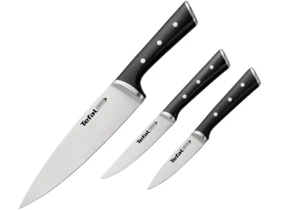 Bộ dao thép Đức 3 món liền khối Ice Force Tefal K2323S74, 20cm/11cm/9cm