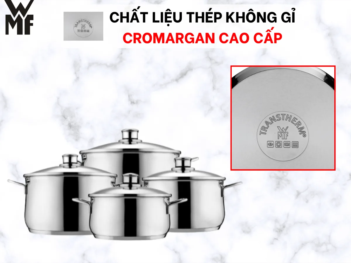 Bộ nồi inox 4 món WMF Diadem Plus - ảnh 3