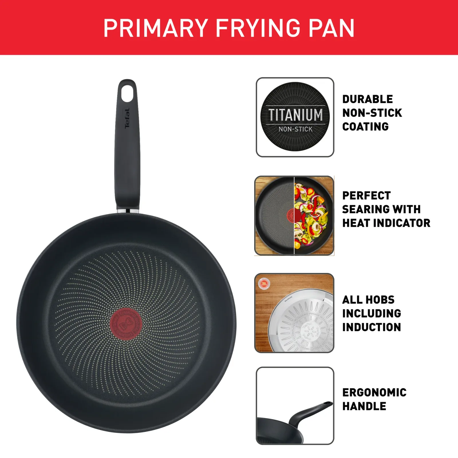 Chảo chiên inox chống dính Tefal Primary 24cm (E3090404) - ảnh 6
