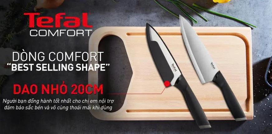 Dao làm bếp Tefal Comfort K2213204 - 20cm - ảnh 5