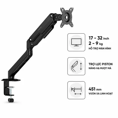 Giá đỡ màn hình HumanMotion HPW-T6.2025 BLK