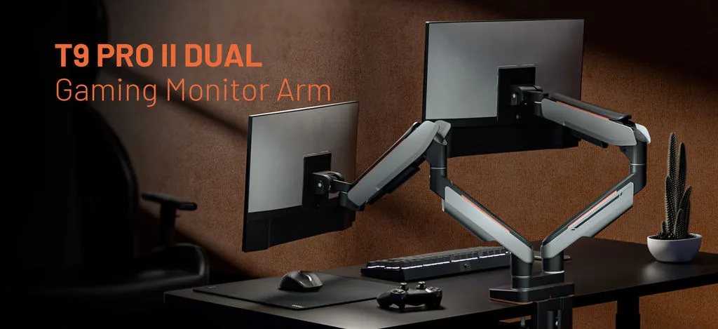 Giá đỡ màn hình HumanMotion T9 Pro II Dual Xám - ảnh 3