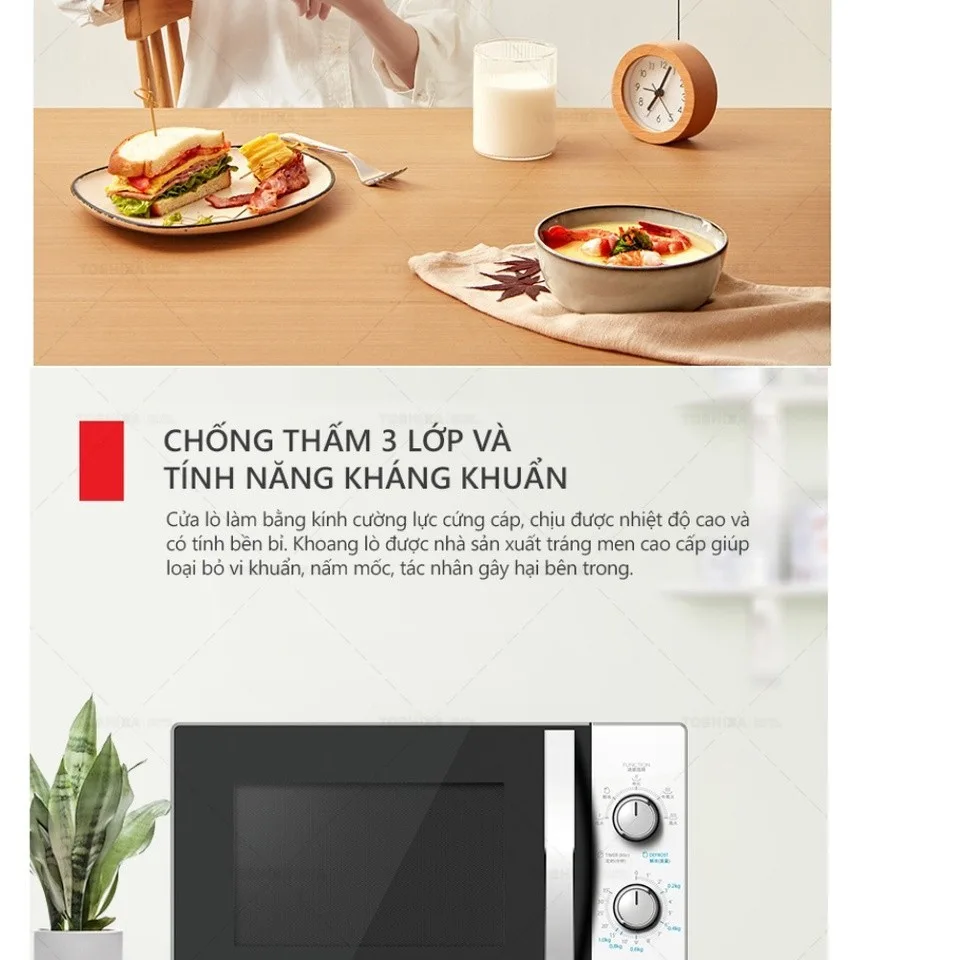 Lò vi sóng Toshiba MWP-MM20P(WH) - ảnh 2