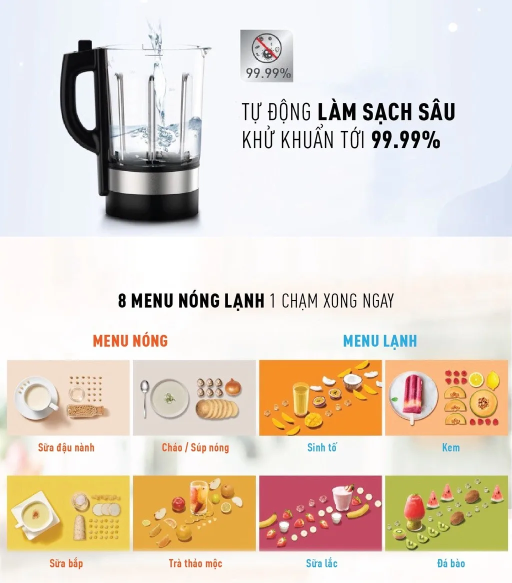 Máy làm sữa hạt sinh tố Tefal BL967B66 1300W - ảnh 3
