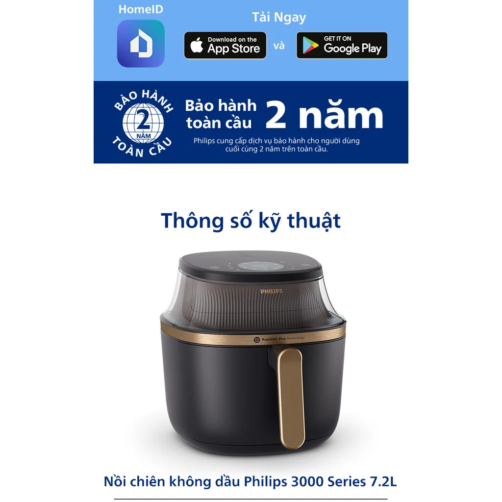 Nồi chiên không dầu Philips NA332/00 - ảnh 2