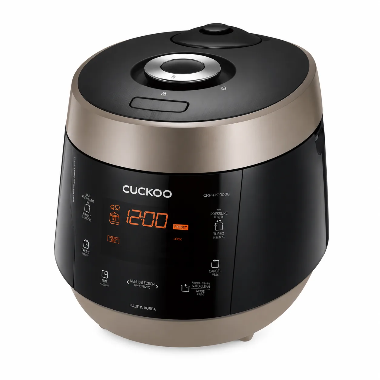 Nồi cơm điện tử áp suất Cuckoo CRP-PK1000S/BKCGVNCV Vàng Đen 1.8L - ảnh 3