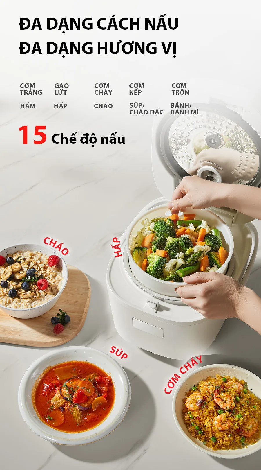 Nồi cơm điện tử Toshiba RC-18DH5UVN(W) - ảnh 8