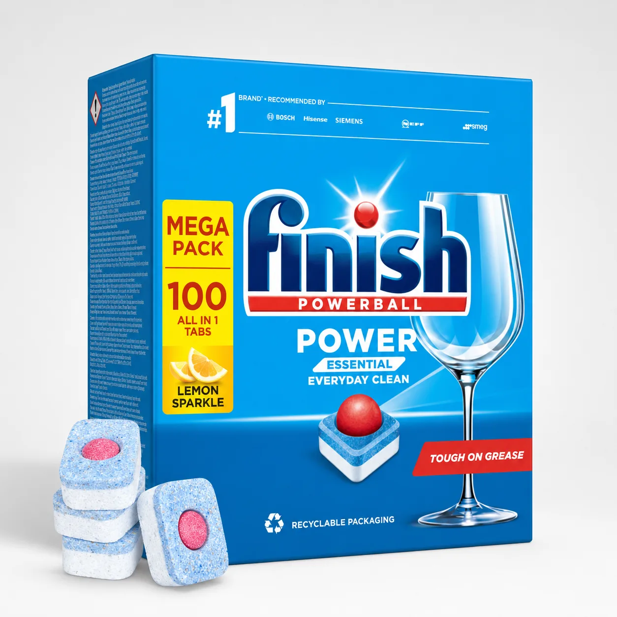 Viên rửa chén Finish Essential 100 viên hương chanh - ảnh 2