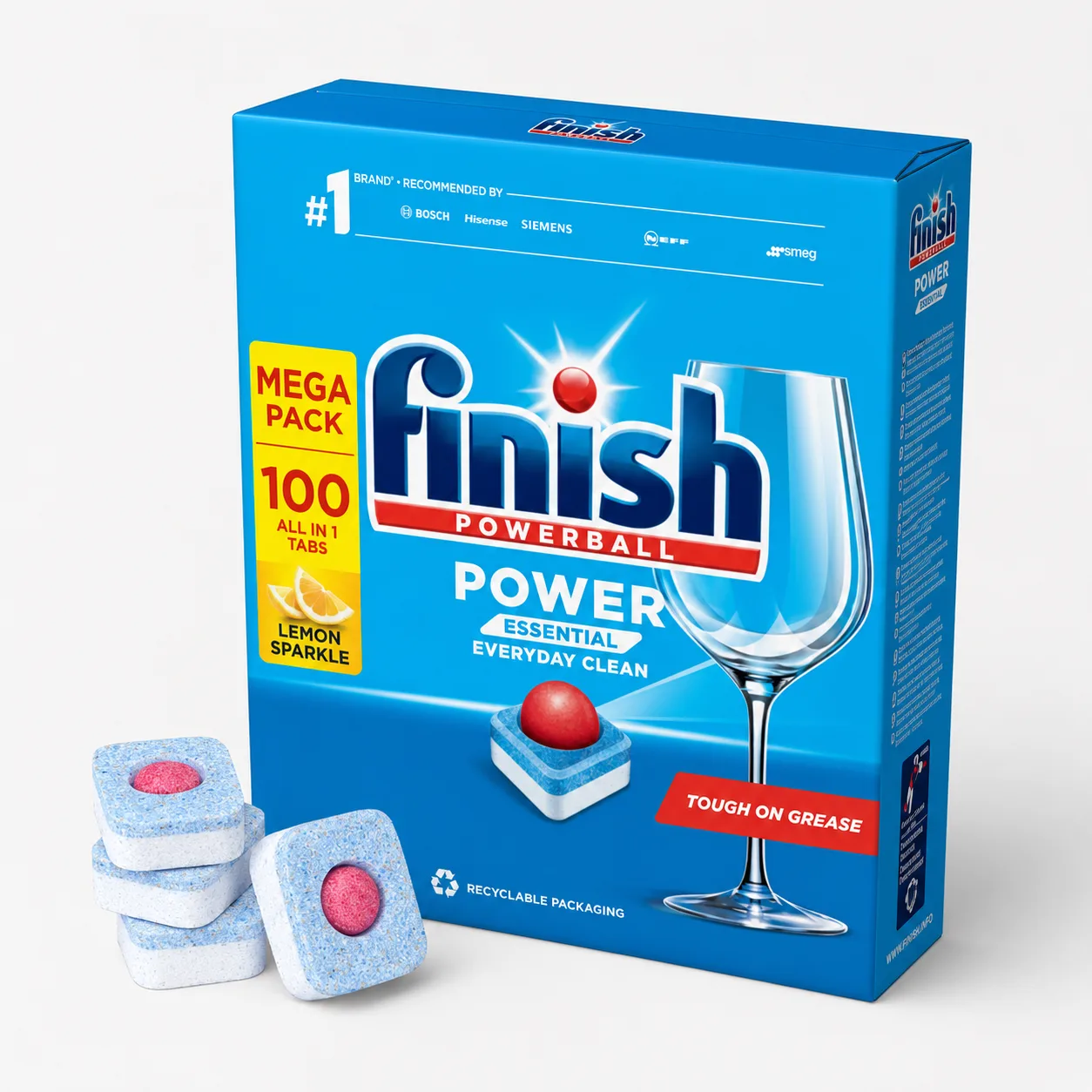 Viên rửa chén Finish Essential 100 viên hương chanh - ảnh 3